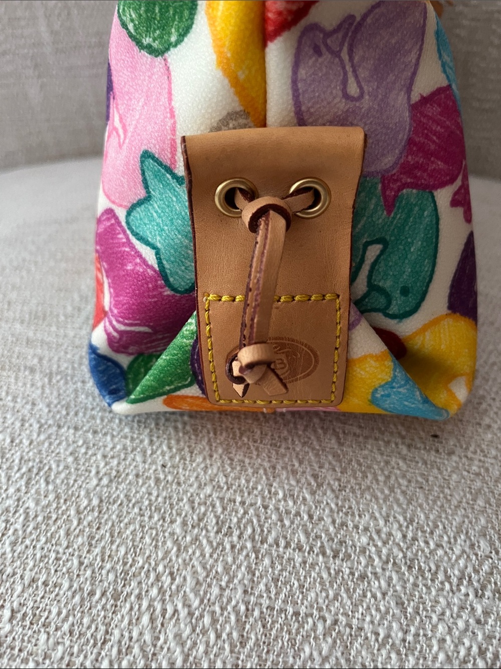 NWT Dooney & Bourke Multicolor Wonder Duck Satchel with Tan Leather Trim - Picture 8 of 11